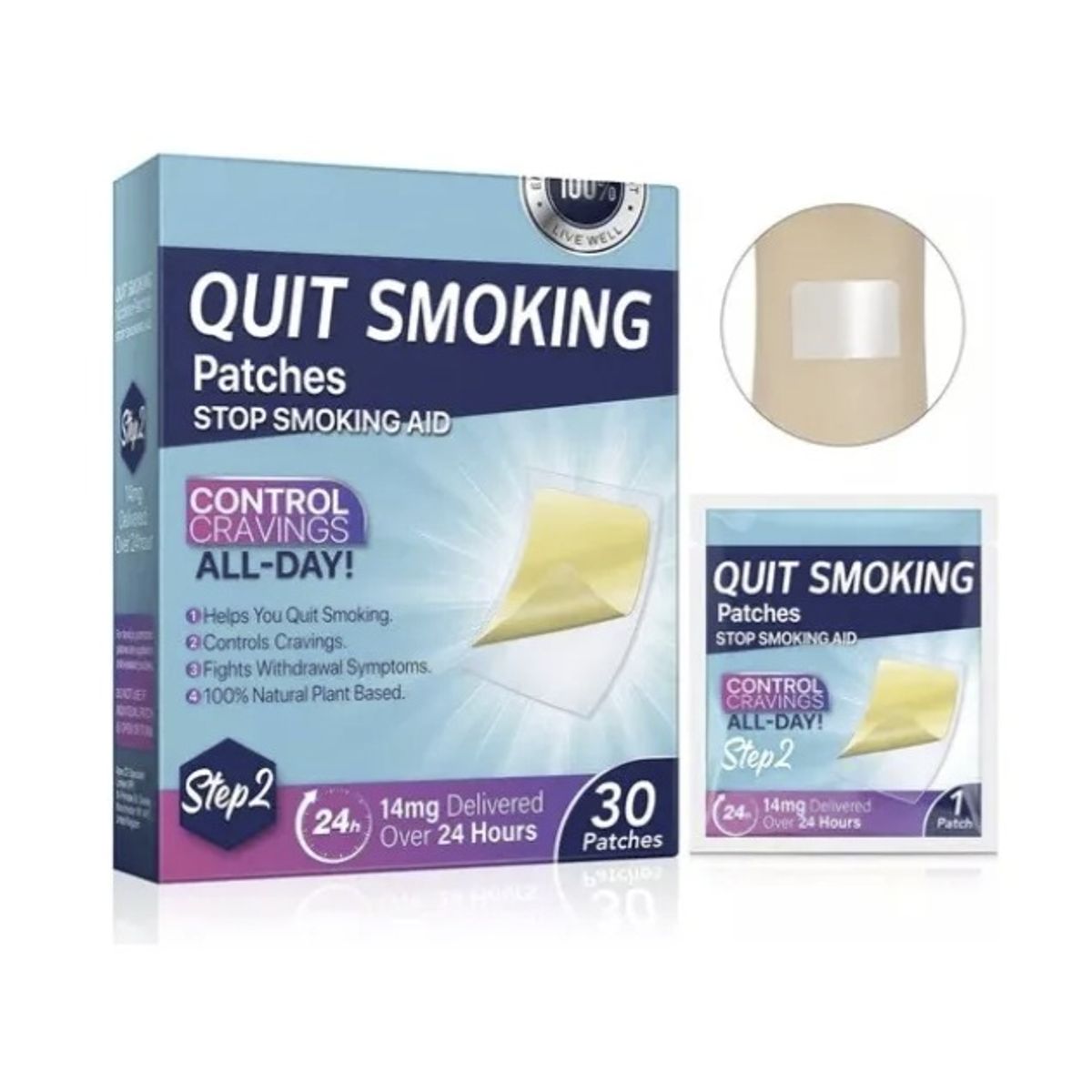 GENERICO - Parches Cq 14mg Step 2 Para Dejar De Fumar 30 Unid