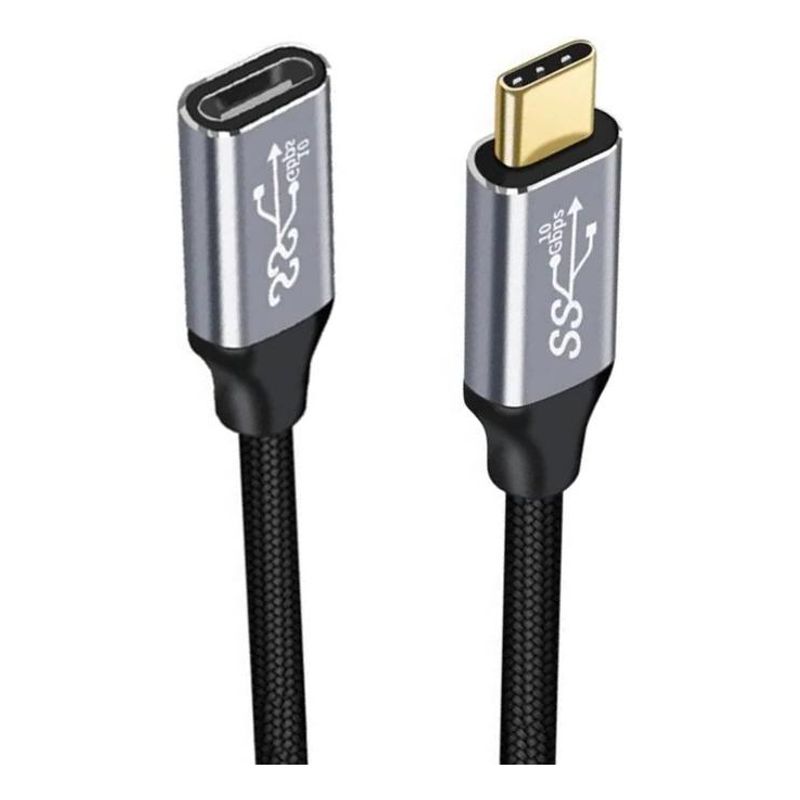 GENERICO - Cable Extensión USB-C 3m 10Gbps con Carga Rápida 100W
