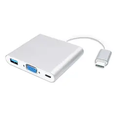GENERICO - Adaptador USB C a VGA y USB 30 para PC y Mac 4K