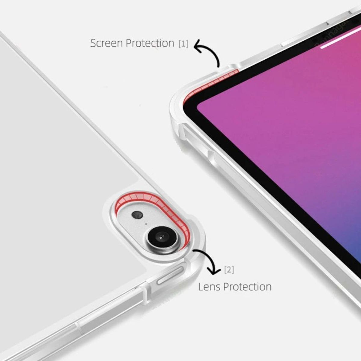 GENERICO - Funda de Protección Doble con Soporte y Corte Preciso para iPad