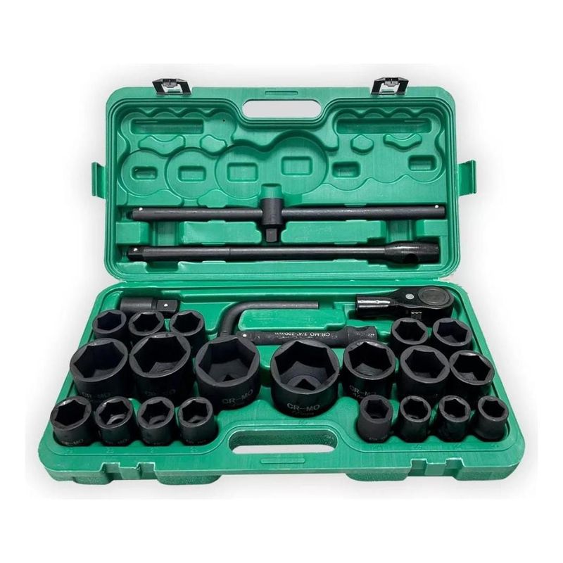 GENERICO - Set Profesional de Dados de Impacto 34 y 1 Pulgada 26Pzs
