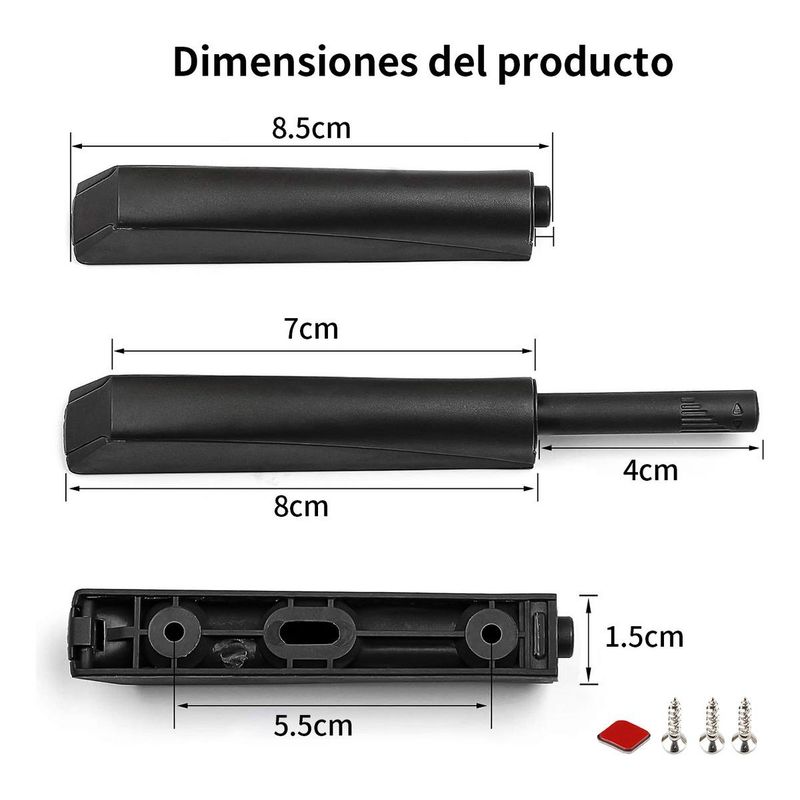 GENERICO - Retenes Push To Open para Puertas de Muebles Pack 20 Unidades