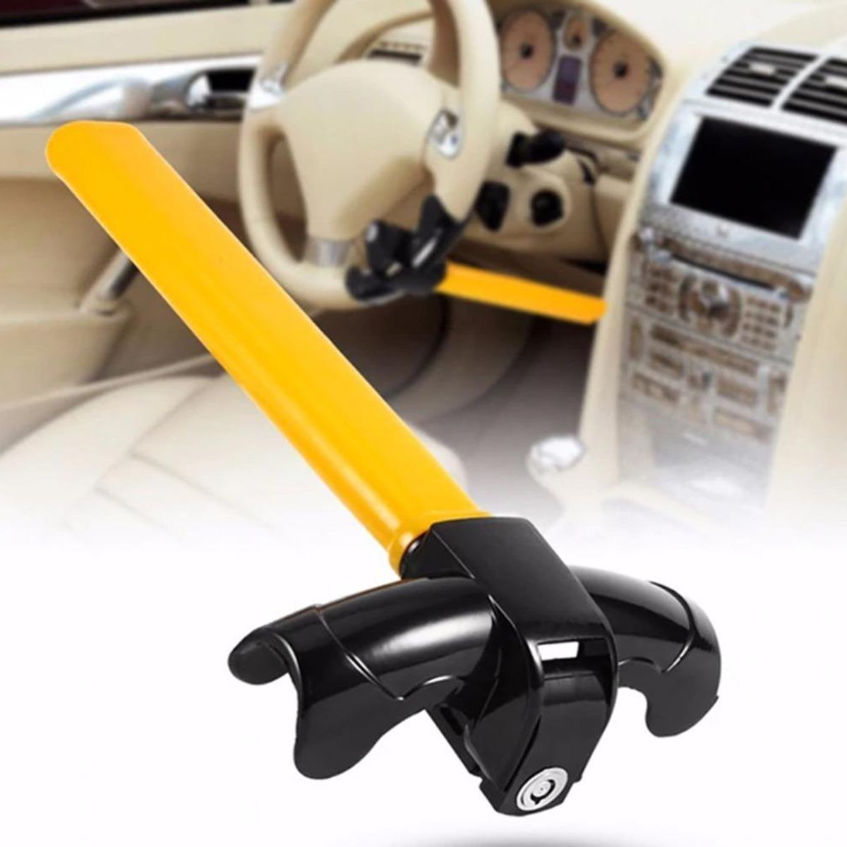 GENERICO - Traba Volante Antirrobo para Auto - Pack de 2 Unidades