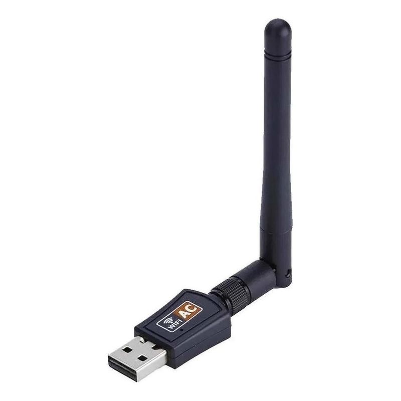 GENERICO - Adaptador WiFi USB Doble Banda 600Mbps con Antena Extensible