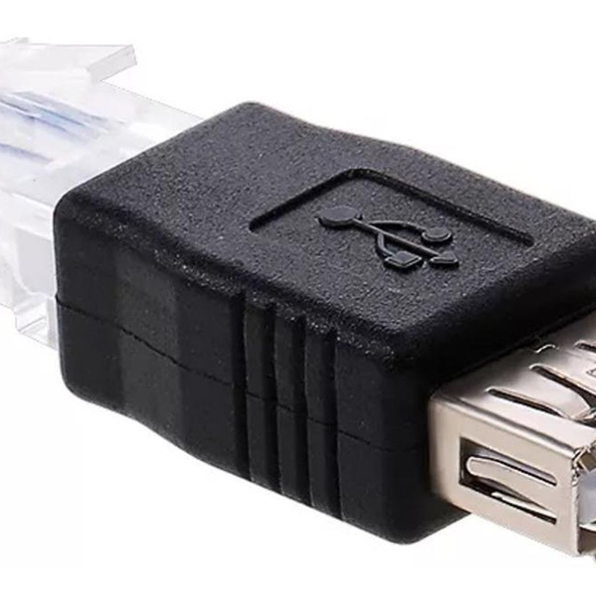 GENERICO - Adaptador USB 20 Hembra a RJ45 Ethernet Macho Compacto