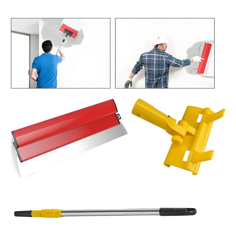 GENERICO - Kit Alisador de Yeso 40cm con Varilla de Extensión 12m