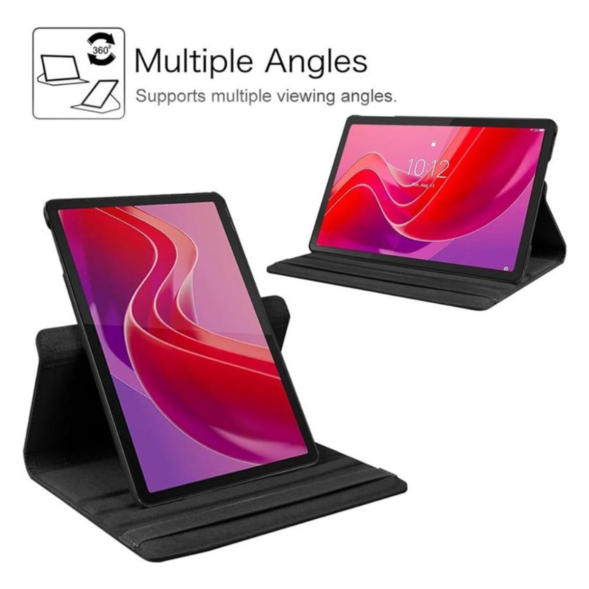 GENERICO - Funda 360° Giratoria de Cuero Sintético para Lenovo M11