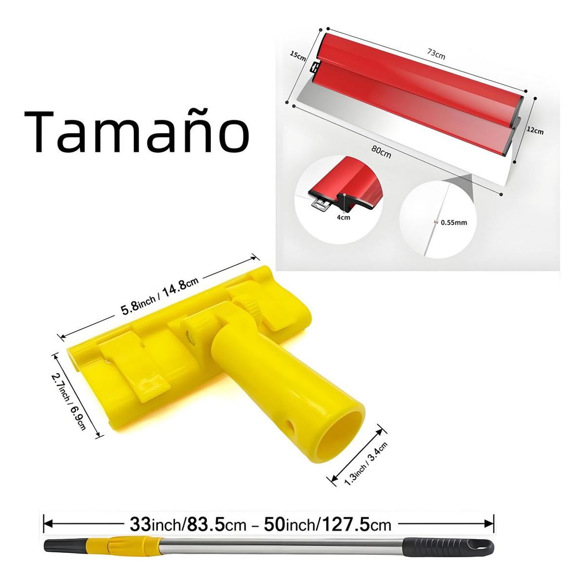 GENERICO - Kit Profesional de Alisado con Espátula y Extensión 80 cm