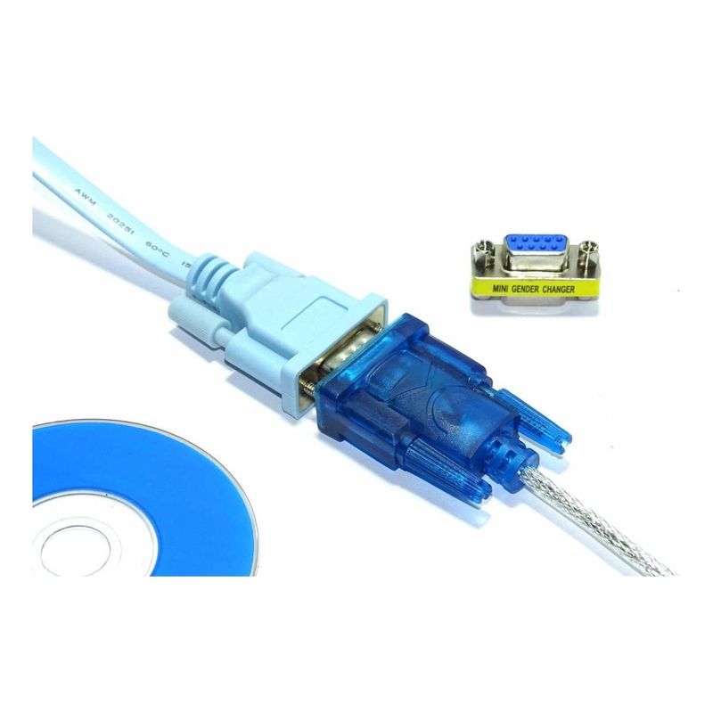 GENERICO - Adaptador USB a RS232 y Consola DB9-RJ45 Incl Drivers