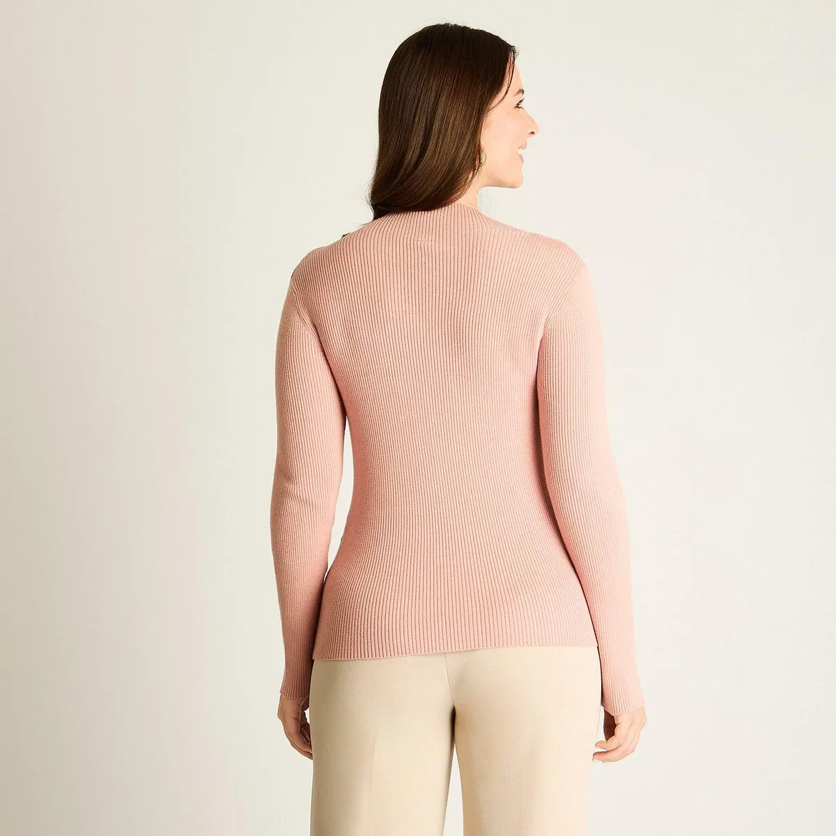 LORENZO DI PONTTI - Sweater Rosado con Detalles Decorativos
