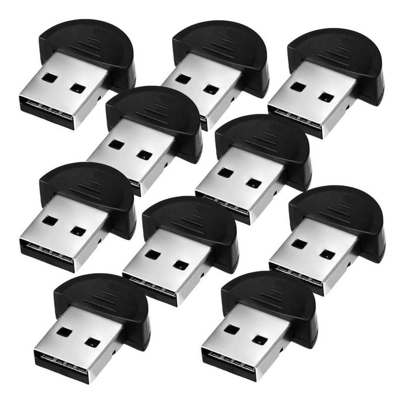 GENERICO - Pack de 10 Adaptadores Bluetooth 20 USB para Conexiones Inalámbricas