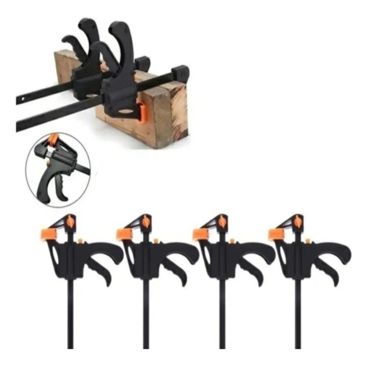 GENERICO - Juego de 6 Prensas Sargento de 24 con Ajuste Rápido