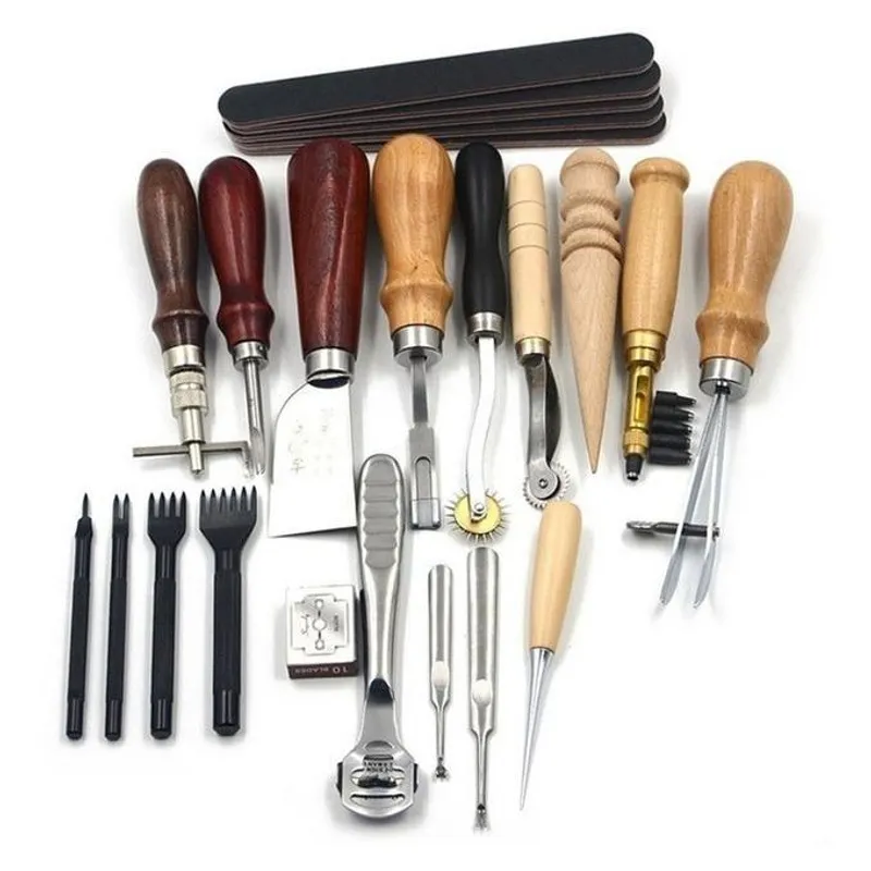 GENERICO - Kit Completo de Herramientas para Artesanía en Cuero