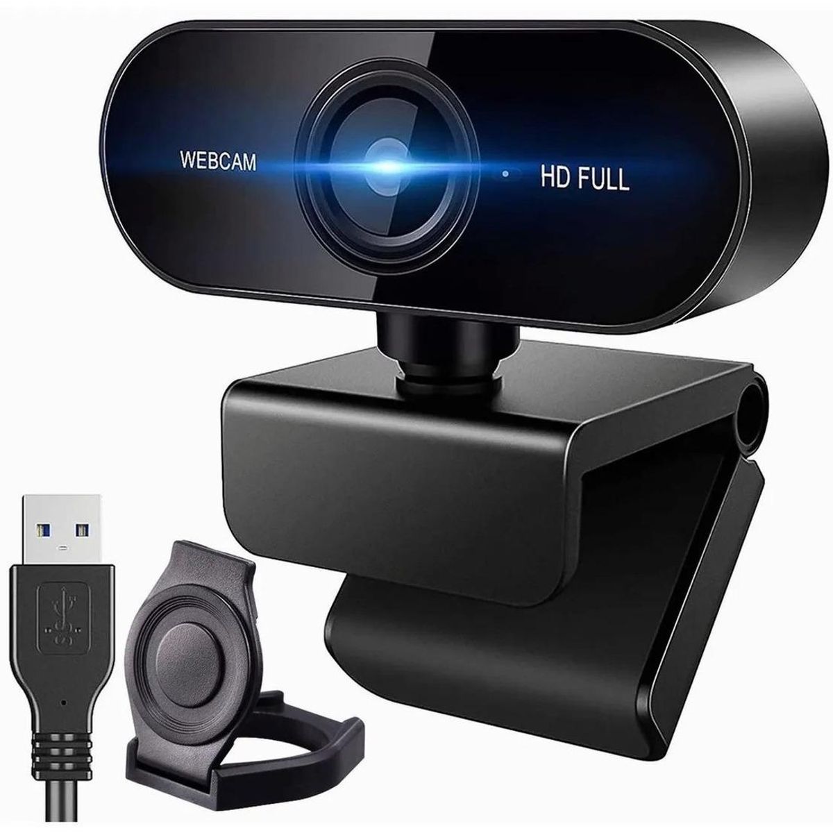 GENERICO - Cámara Web Full HD 1080p USB con Micrófono Integrado