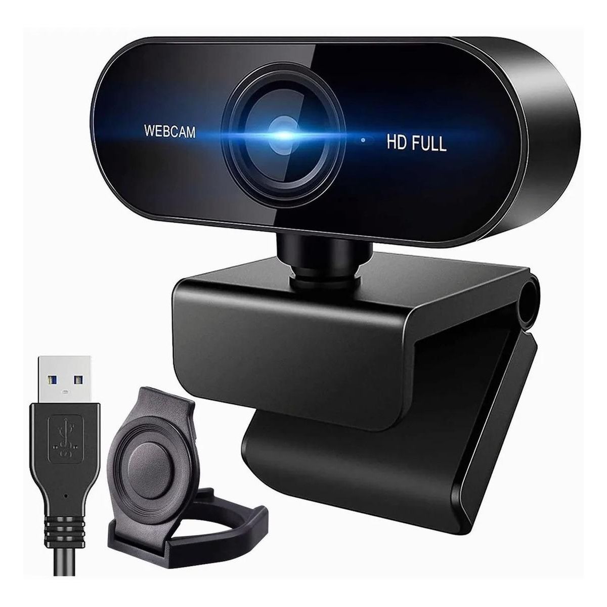 GENERICO - Cámara Web Full HD 1080p USB con Micrófono Integrado