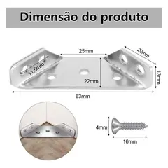 GENERICO - Soportes Triangulares de Acero Inoxidable para Muebles