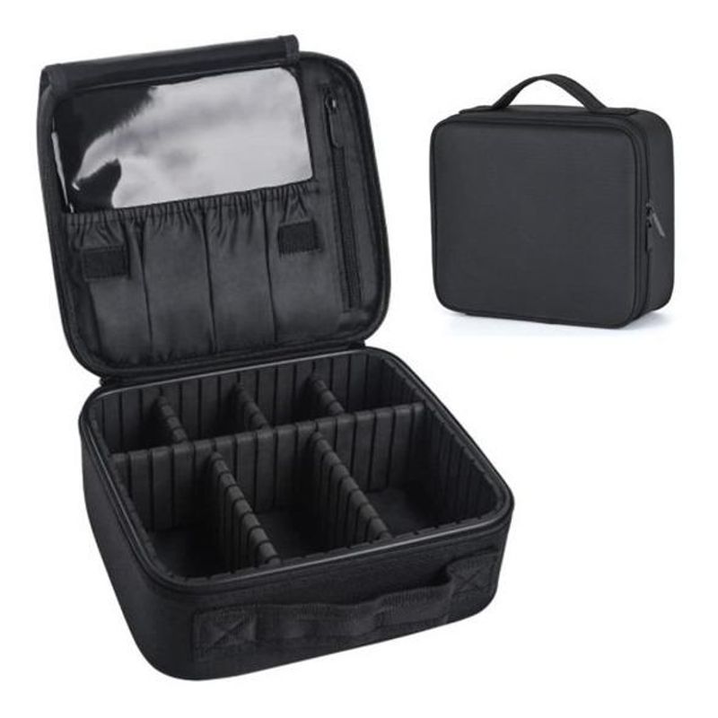 GENERICO - Organizador de Maquillaje Portátil con Compartimientos Ajustables