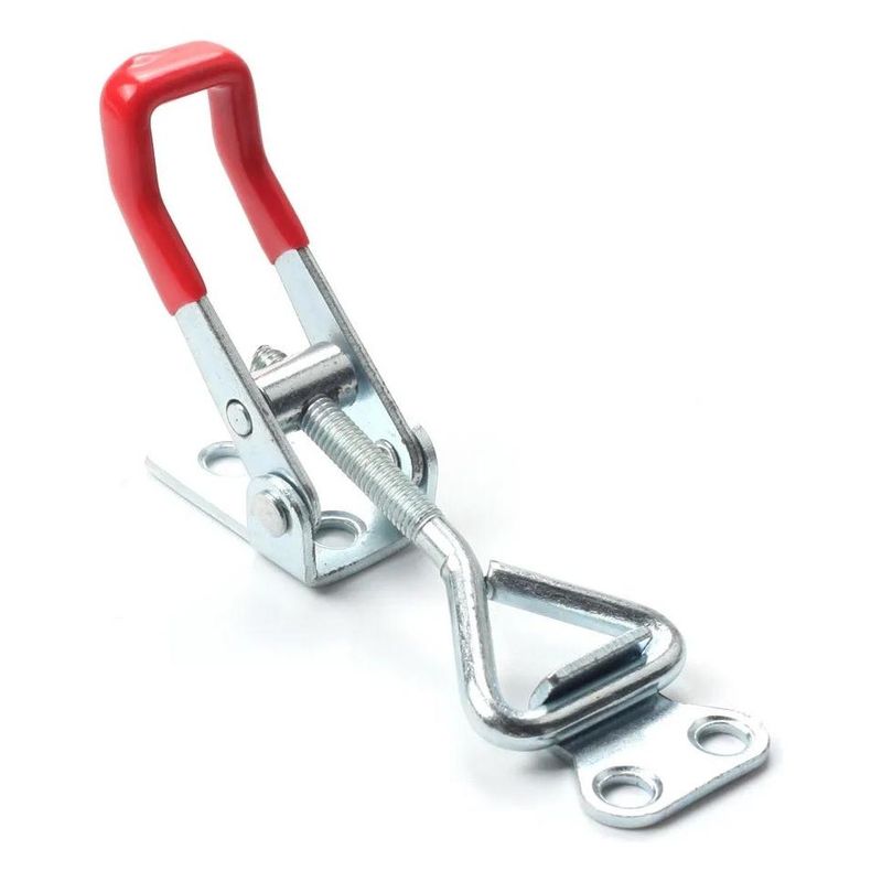 GENERICO - Pestillo de Palanca Metal Negro y Rojo Set de 4 Unidades