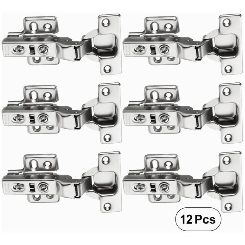 GENERICO - Bisagras de Cierre Suave para Muebles 35mm - Paquete 12 Uds