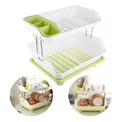 GENERICO - Escurridor de Platos Doble Nivel con Ventilación Ecológica