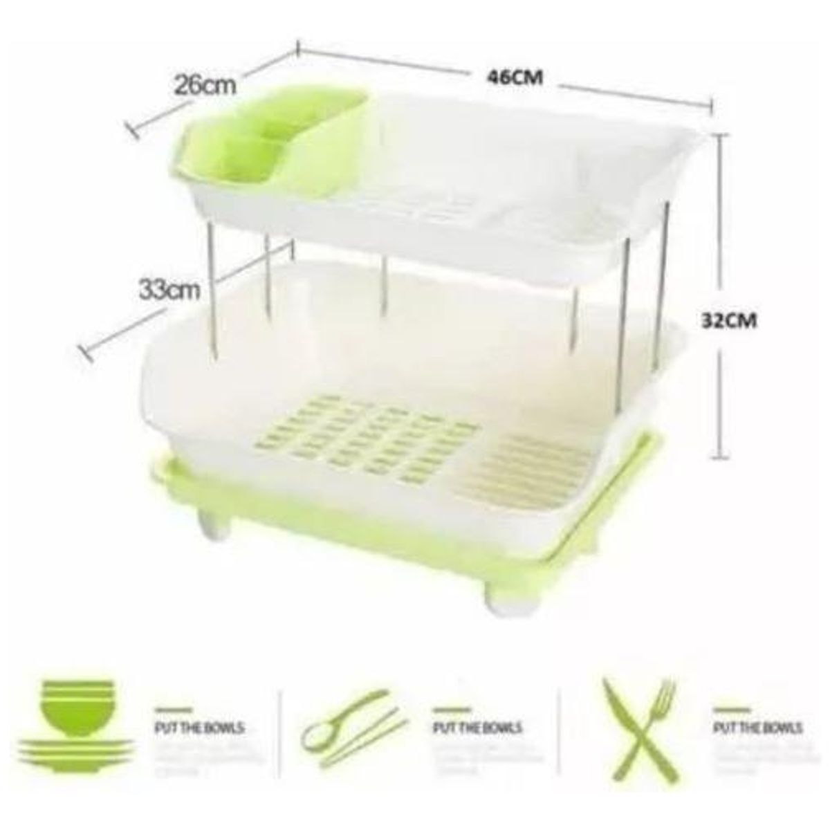 GENERICO - Escurridor de Platos Doble Nivel con Ventilación Ecológica