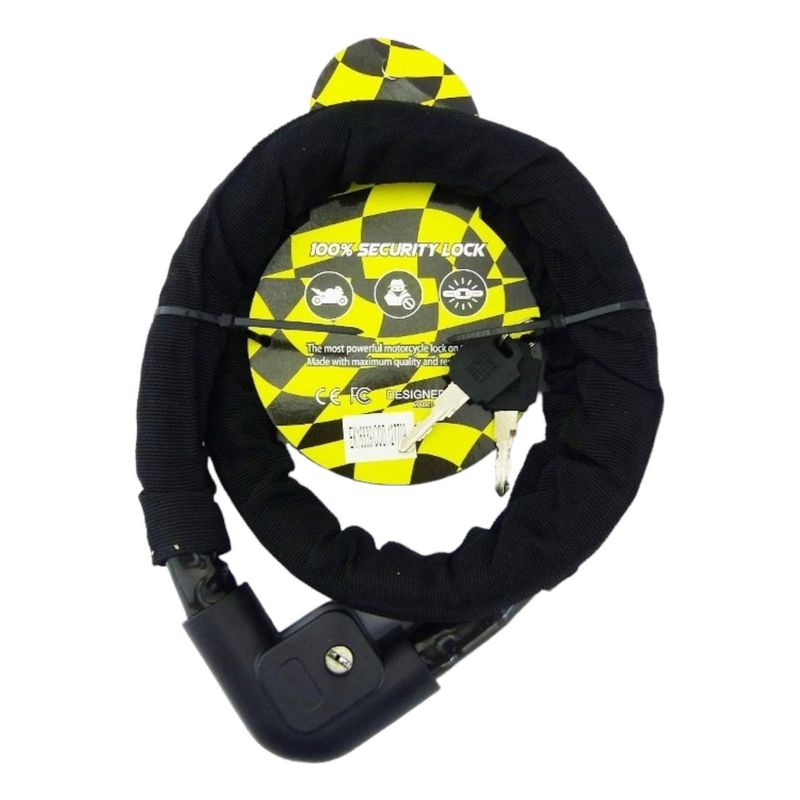 GENERICO - Cadena Tubular de Seguridad para Moto 22mm x 120cm