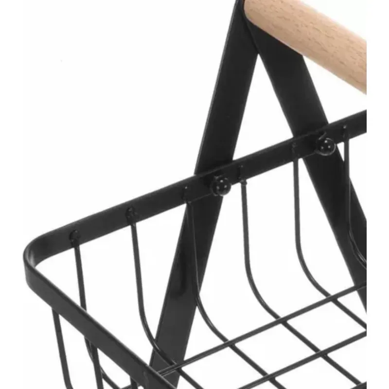 GENERICO - Cesta Metálica Tres Niveles para Frutas y Decoración