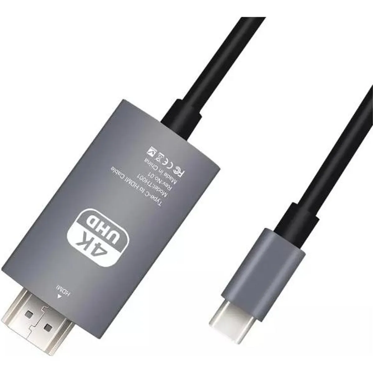GENERICO - Cable USB-C a HDMI 2m 4K 60Hz para TV y Oficina