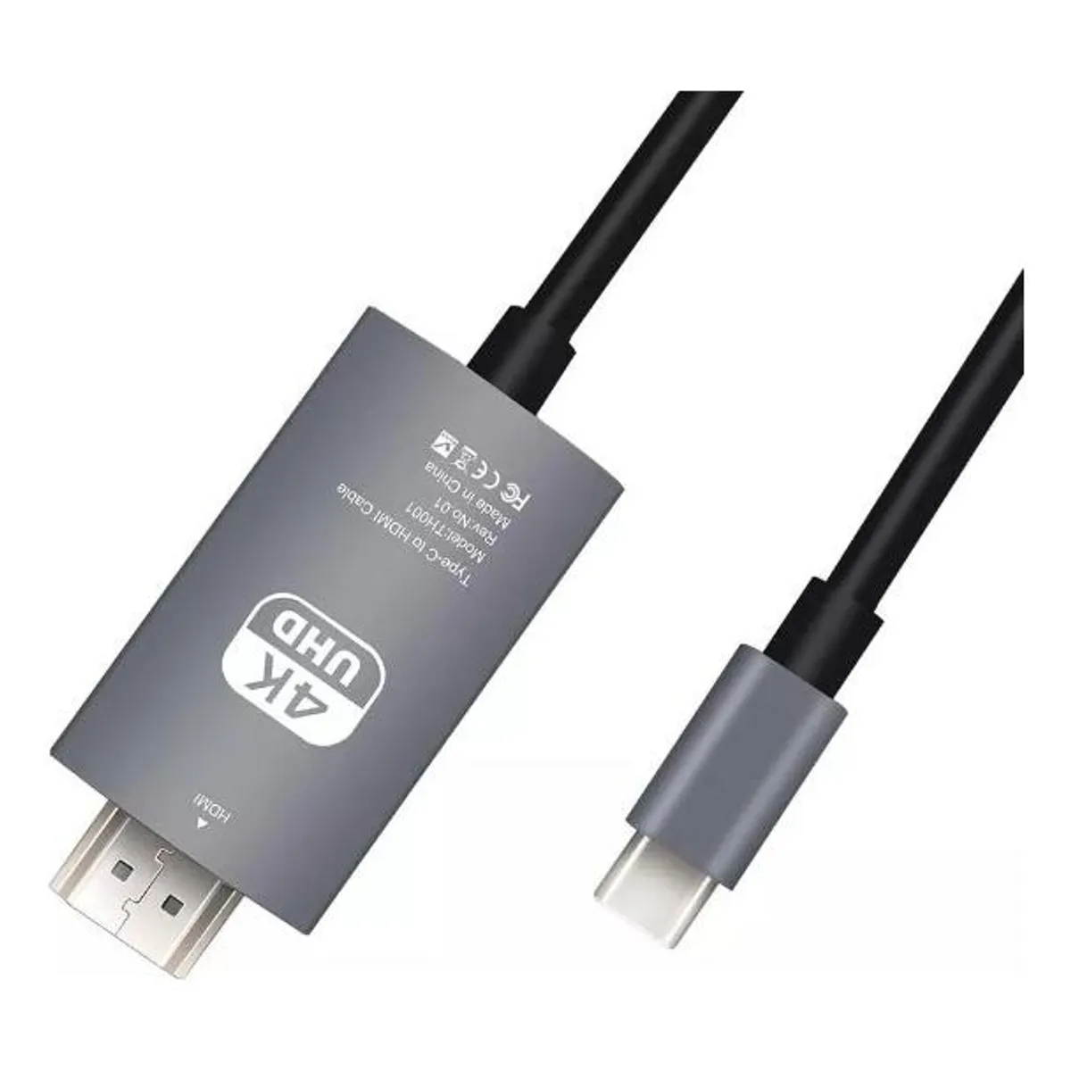 GENERICO - Cable USB-C a HDMI 2m 4K 60Hz para TV y Oficina