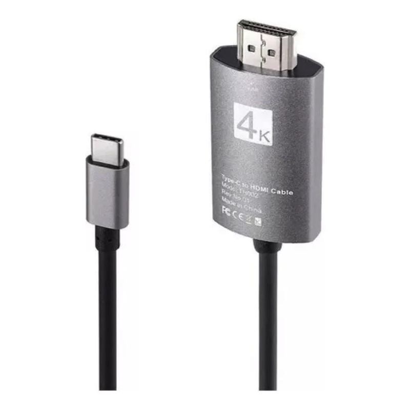 GENERICO - Cable USB-C a HDMI 4K 60Hz Longitud 2 metros Plug and Play