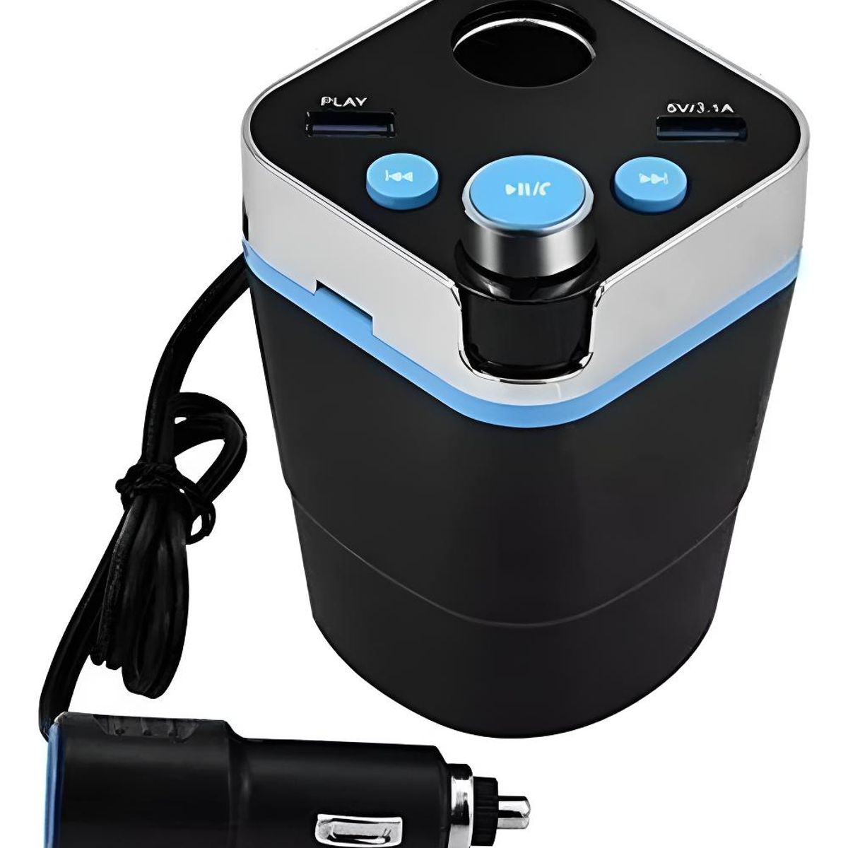 GENERICO - Transmisor FM Bluetooth con Carga Rápida y USB Multifun