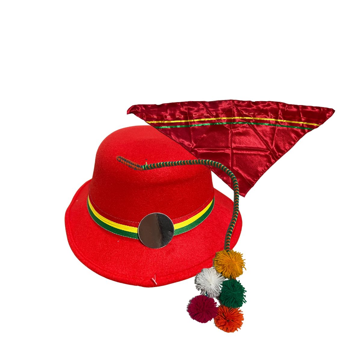 GENERICO - Gorro Nortino + Punta + Pom Pom Baile Trote Nortino