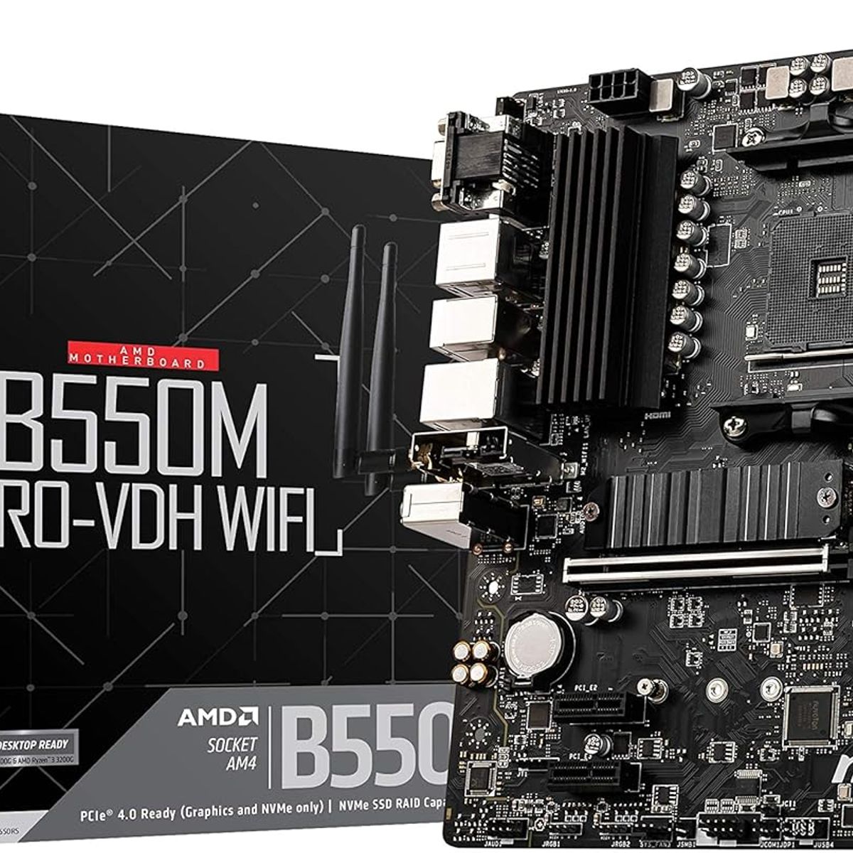 MSI - M/B AM4 (AMD) - MSI B550M PRO-VDH WIFI - 4x DDR4 - Micro ATX