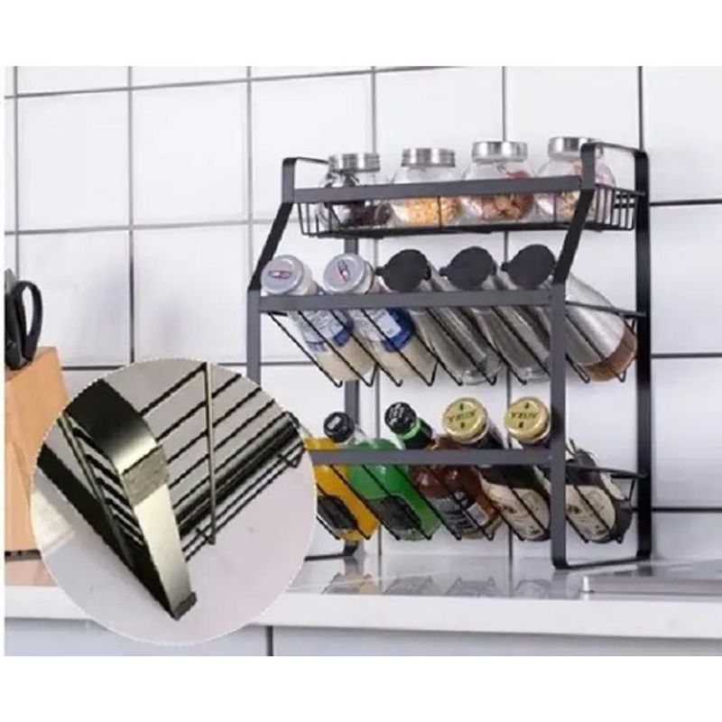 GENERICO - Estante Organizativo de Cocina de 3 Niveles y Multiusos