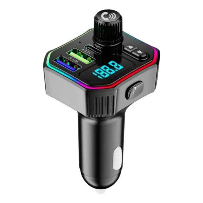 GENERICO - Transmisor Bluetooth FM Manos Libres con Carga USB Rápida