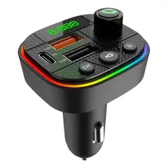 GENERICO - Transmisor Bluetooth FM con luces y carga rápida USB