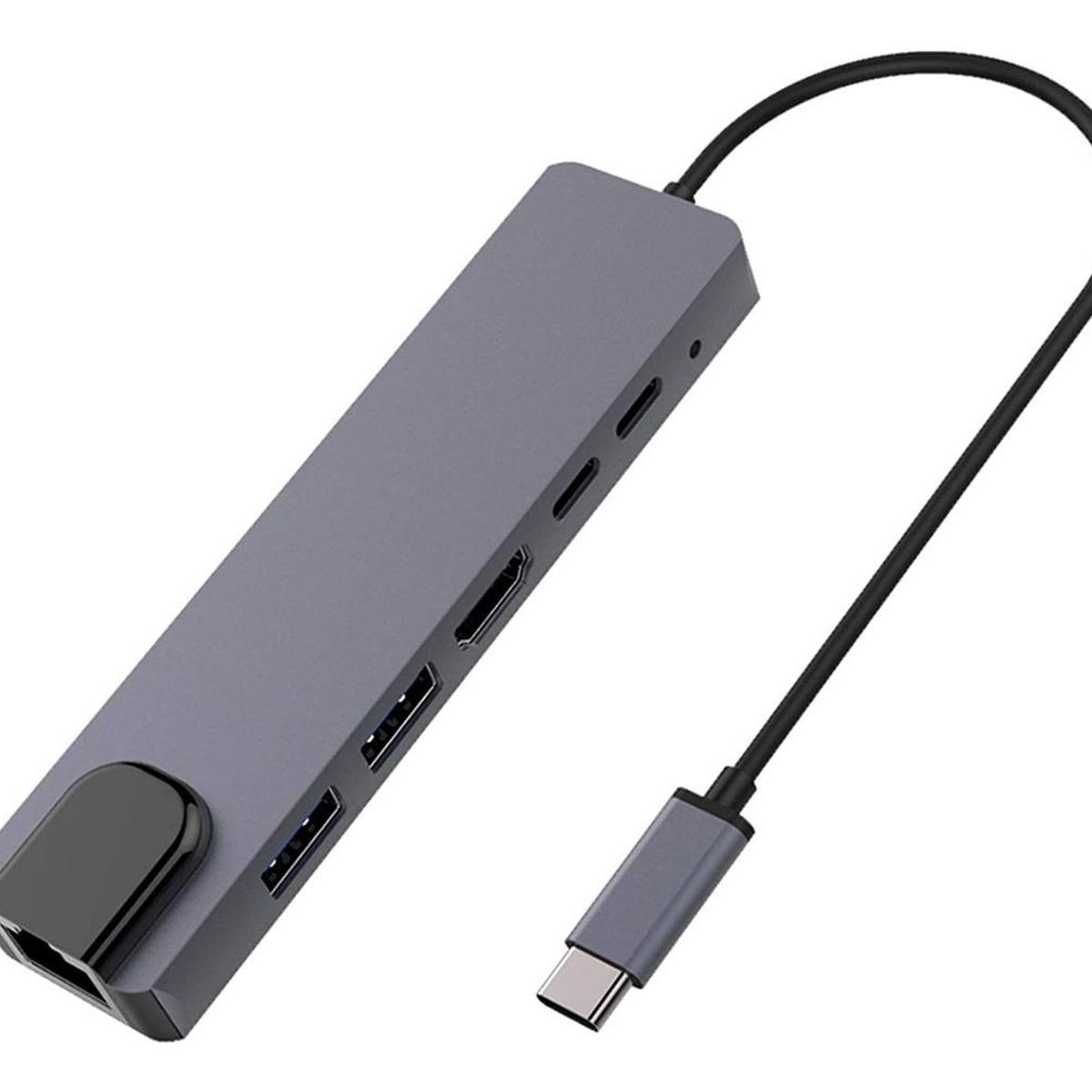 GENERICO - HUB 6 en 1 USB-C con HDMI 4K y Carga Rápida 100W