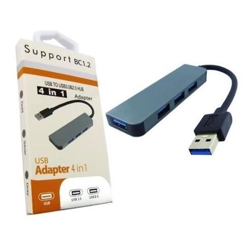 GENERICO - Hub USB 4 Puertos 30 Alta Velocidad y Protegido