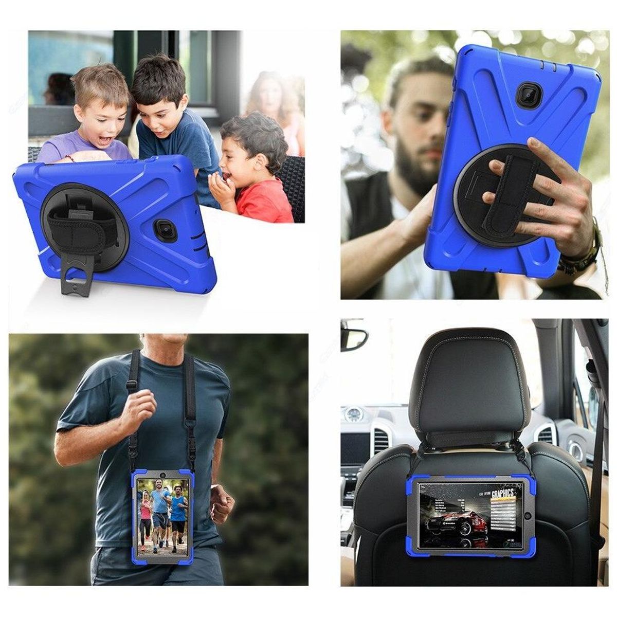 GENERICO - Funda Antishock Giratoria 360 con Soporte para Tablet 63