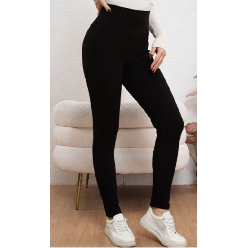 MPROPIA - Pantalón Mujer Calza Gruesa Fleece Acanalado Interior Frisado 2038