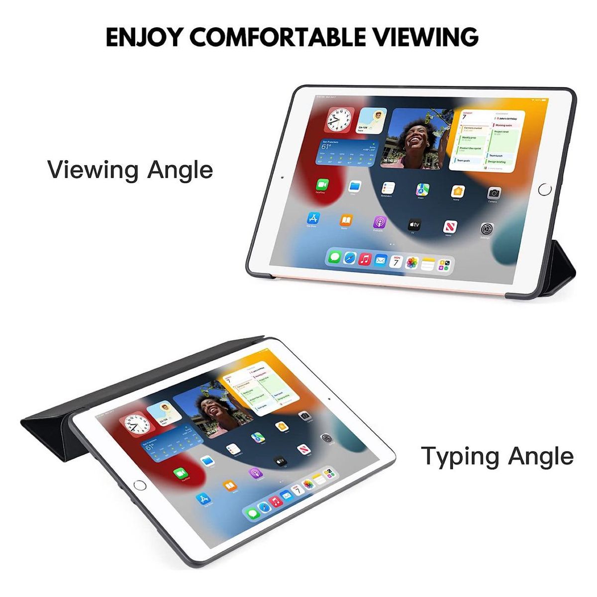 GENERICO - Funda Plegable de Goma EVA para iPad 102 Protección Ideal