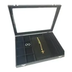 GENERICO - Caja Exhibidora de Joyas con Tapa de Vidrio Elegante