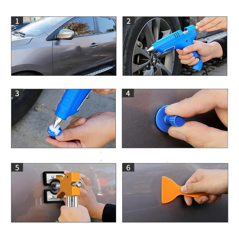 GENERICO - Kit Reparación Abolladuras Coche Sin Daños en Pintura