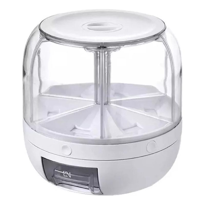 GENERICO - Dispensador Giratorio de Granos con 6 Compartimientos 360°