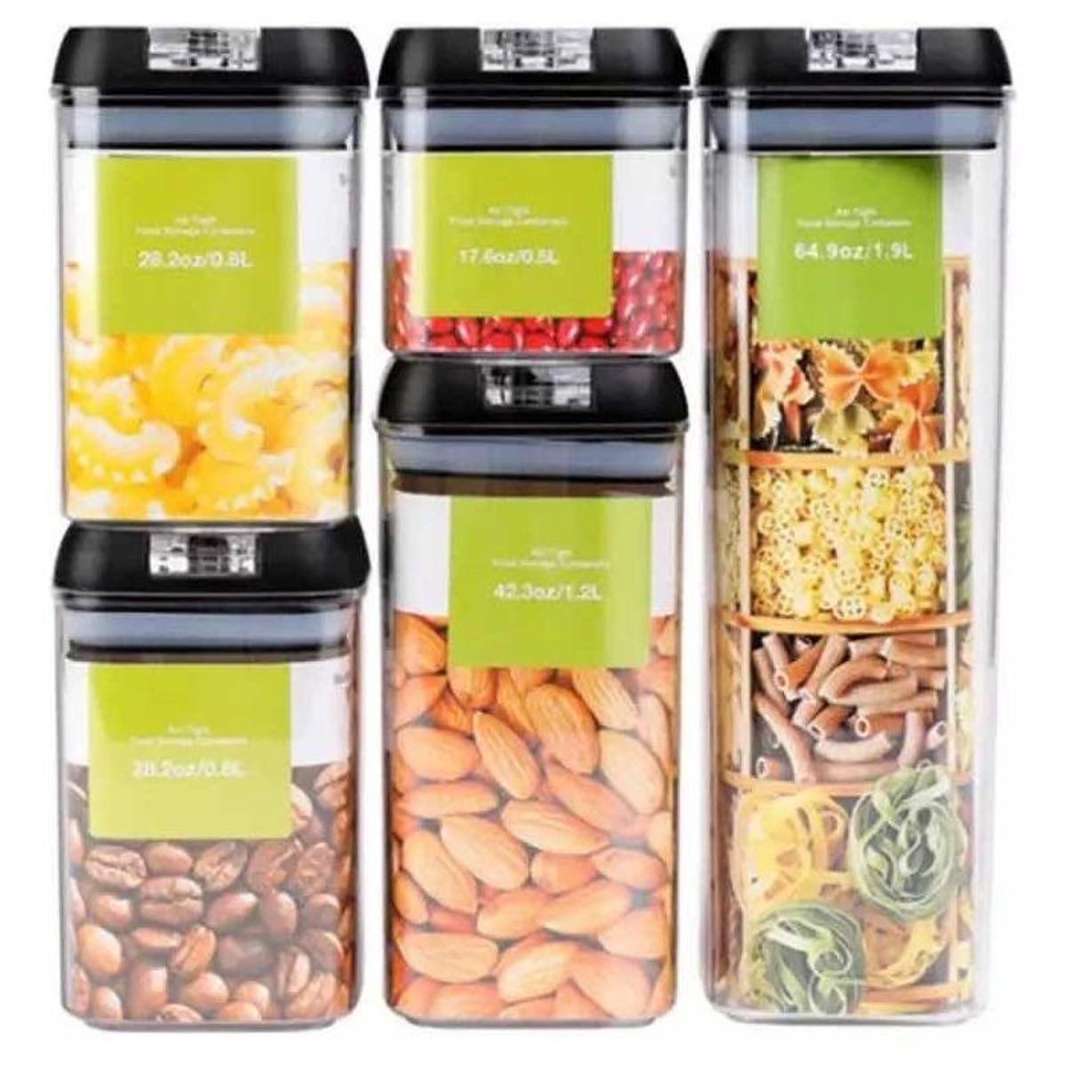 GENERICO - Contenedores Herméticos para Alimentos - Set de 5 Piezas