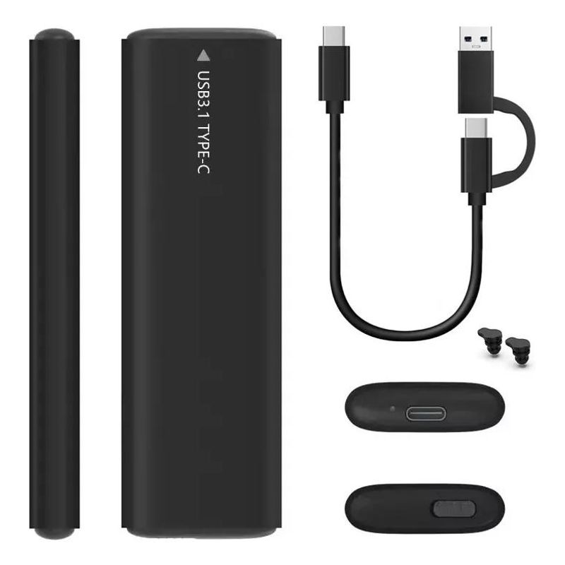 GENERICO - Cofre de Aluminio para SSD M2 NVMe y SATA USB 30 y C