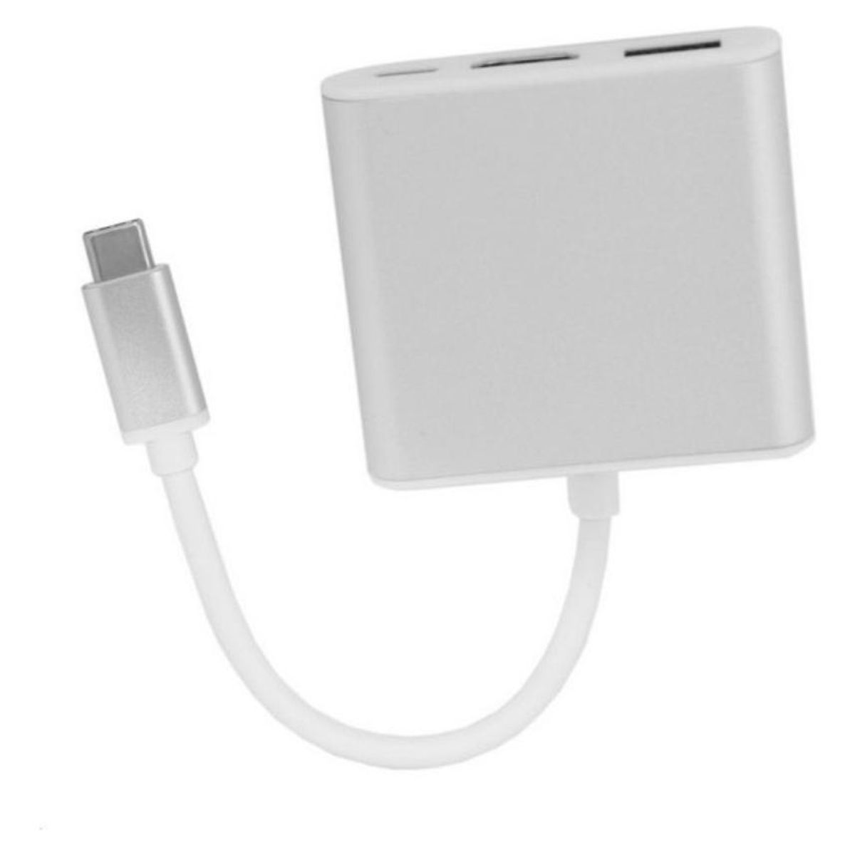 GENERICO - Adaptador USB Tipo C a HDMI Plateado de Alta Velocidad