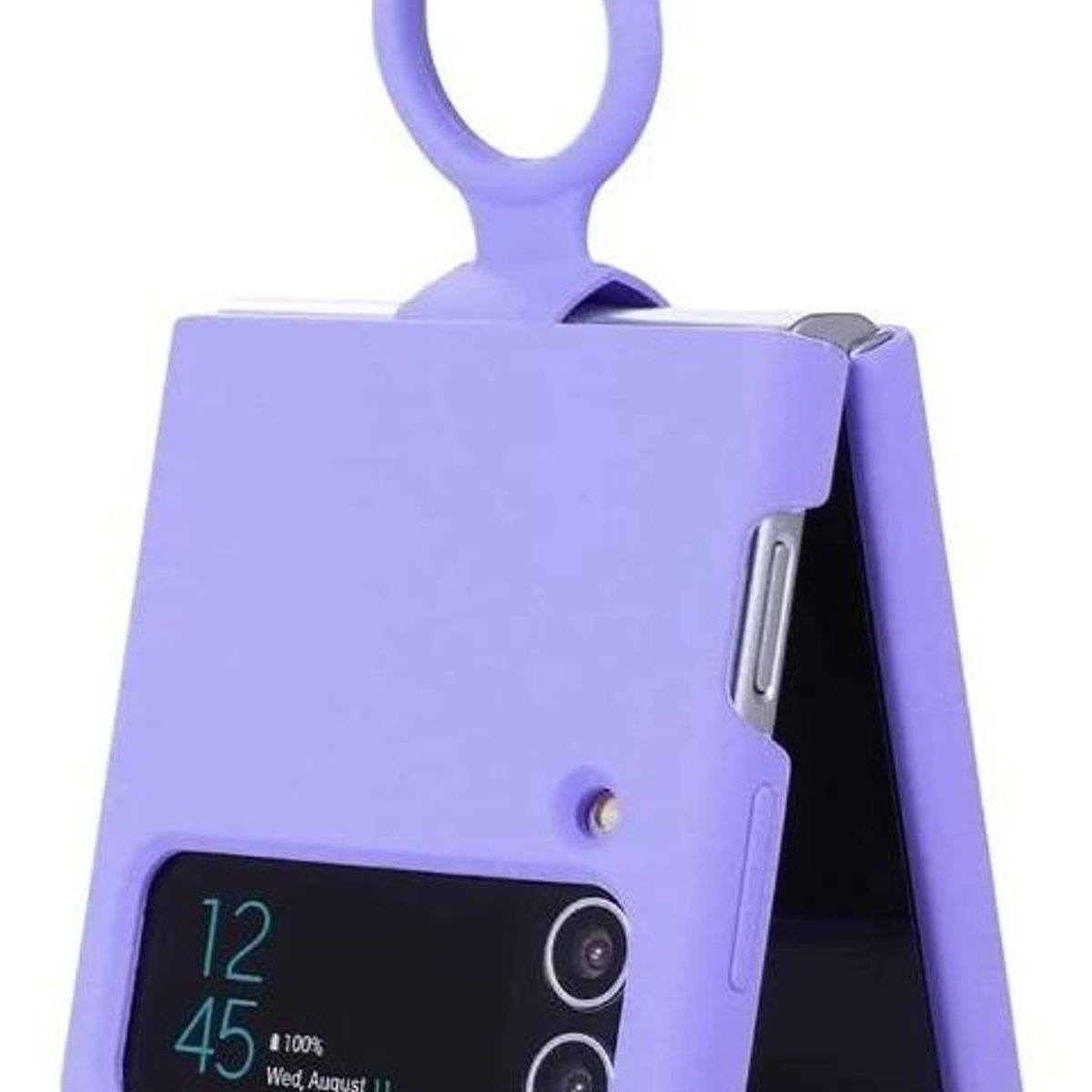 GENERICO - Funda de Silicona con Aro para Galaxy Z Flip 4 - Comodidad y Estilo