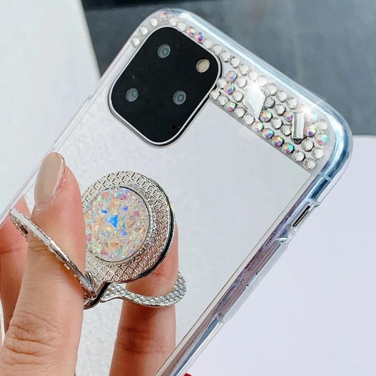 GENERICO - Funda Brillante de Silicona con Efecto Espejo para iPhone 14