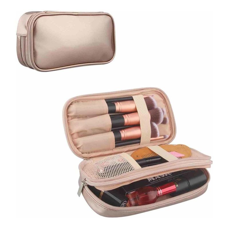 GENERICO - Estuche Doble Capa para Maquillaje y Brochas Profesionales